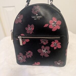 Kate Spade Black Floral Backpack